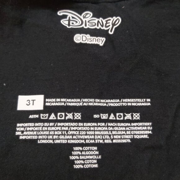 Disney Mickey Mouse Black T-Shirt Toddler Size 3T Orange Gold Face Print NWT - Picture 5 of 5